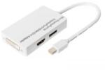 ASSMANN Video adapter Mini DisplayPort / DisplayPort, HDMI kábel 20cm (DB-340509-002-W) (DB-340509-002-W)