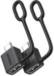 UGREEN adaptor 2pcs Type-C - mufă USB, transfer de date și încărcare, NEGRU (65560)