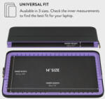 BURGA Husa Burga antisoc Laptop 14 inch BFF cu fermoar rezistenta la apa (Negru/Maro) (BHAL14IBFF) Geanta, rucsac laptop