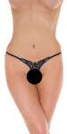 Amorable csipkés mini tanga, nyitott (fekete) - szeresdmagad