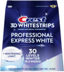  19x borítékos doboz, fogfehérítő csíkok, Crest, 3D White, Professional Express White LED, UV lámpával, 10%-os koncentráció, 19 nap, 60 perc, fehérítési szint 30