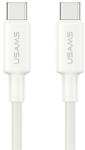 USAMS U90 cablu de date Tip-C - Tip-C, 100cm, ALB (SJ763USB01)