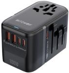 BlitzWolf BW-TA2 Încărcător de călătorie 2 USB+3 prize Type-C 100W, AU, NEGRU (BW-TA2)