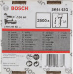 Bosch Fejnélküli Szegek, Horganyzott 1, 6 X 2, 8 X 63 mm (2500 Db)