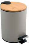 spirella pedálos szemetes ADONIS szürke-barna acél bambusz fedél 5 L 10.00006 (10.00006)