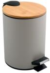spirella pedálos szemetes ADONIS szürke-barna acél bambusz fedél 3 L 10.00005 (10.00005)