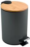 spirella pedálos szemetes ADONIS sötétszürke acél bambusz fedél 3 L 10.00003 (10.00003)