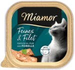 Miamor 16x100g Miamor Feines & Filet Szárnyas pure & pisztráng nedves macskatáp