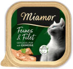 Miamor 32x100g Miamor Feines & Filet Szárnyas pure & zöldség nedves macskatáp