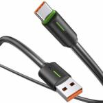 USAMS Cablu de date Usams Seria YR, USB-C la USB-C, 18W, 480 Mbps, 1m, Negru (6958444991764)