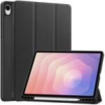 Gigapack Samsung Tab S11 5G / Tab S11 WIFI GIGAPACK Tok álló, bőr hatású aktív FLIP, ceruza tartó, FEKETE GP-177309 (GP-177309)