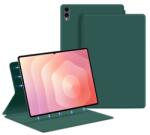 Gigapack Samsung Tab S11 Ultra 5G GIGAPACK Tok álló, bőr hatású aktív FLIP, asztali tartó, SÖTÉTZÖLD GP-177296 (GP-177296)