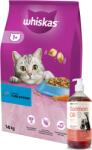 Whiskas WHISKAS 1+ száraz macskaeledel tonhallal 14 kg + Lab-V 100% lazacolaj kutyáknak és macskáknak minden korosztály számára 1000 ml hidegen sajtolt