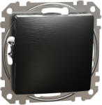 Schneider Electric SDD172107U keresztkapcsoló (107), szálcsiszolt titánium burkolattal, rugós bekötés, kerét nélkül, süllyesztett, 10A 250V IP20 (Sedna Design / Elements) (SDD170107U)