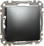 Schneider Electric SDD172101U egypólusú kapcsoló (101), szálcsiszolt titánium burkolattal, rugós bekötés, kerét nélkül, süllyesztett, 10A 250V IP20 (Sedna Design / Elements) (SDD170101U)