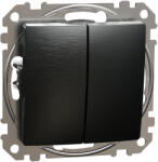 Schneider Electric SDD172105U csillárkapcsoló (105), szálcsiszolt titánium burkolattal, rugós bekötés, kerét nélkül, süllyesztett, 10A 250V IP20 (Sedna Design / Elements) (SDD170105U)