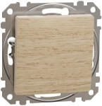 Schneider Electric SDD180106U váltókapcsoló (106), nyír burkolattal, rugós bekötés, kerét nélkül, süllyesztett, 10A 250V IP20 (Sedna Design / Elements) (SDD180106U)