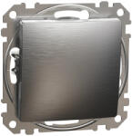 Schneider Electric SDD170106U váltókapcsoló (106), szálcsiszolt alumínium burkolattal, rugós bekötés, kerét nélkül, süllyesztett, 10A 250V IP20 (Sedna Design / Elements) (SDD170106U)