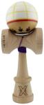 Kendama X Jucarie de indemanare din lemn, Kendama X, Flippy, Legendary Glob, King Size V3, 18 cm, Alb, Galben, Rosu