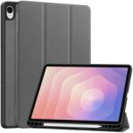 Gigapack Samsung Tab S11 5G / Tab S11 WIFI GIGAPACK Tok álló, bőr hatású aktív FLIP, ceruza tartó, SÖTÉTSZÜRKE GP-177313 (GP-177313)
