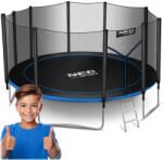Neo-Sport Kerti trambulin 15ft/465cm kültéri hálóval és létrával Neo-Sport (NS-15Z221)