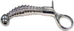 Rouge Stainless Steel Anal Ribbed with Handle Plug