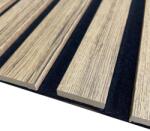  Lamella falpanel, öreg tölgy, fekete filc alappal, Gdansk, 100x280cm L-261