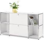 Tchibo - Polcos komód /Cn3 2 lenyitható ajtóval - fehér