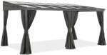 Garden Point Alumínium terasz előtető 3 x 6 m Tarragona Garden Point függönyökkel antracit színben (GAP1170)