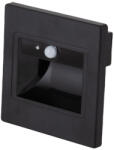 OPTONICA LED lépcsővilágítás négyzet alakú 1w 3000k IP20 fekete + szenzor, meleg fehér, 80 lm, Optonica, 7555 (7555)