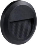 OPTONICA LED lépcsőlámpa kerek, fekete, 2W, 4200K, természetes fehér, 80 lm, IP65, Optonica, 7504 (7504)