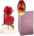  Gyönyörű Mesterséges Örök Rózsa Led Üvegben Ajándék Születésnap Névnap