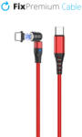 FixPremium - USB-C / USB-C Cablu Magnetic (1m), roșu