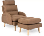Mebel Elite Kényelmes barna fotel lábtartóval, HENRY (r-ME-ME-HENRY-BR-T-FW)