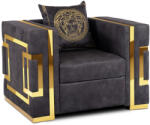  PALLAZO 1S fotel, fekete/arany (ME-ME-PALLAZO1S-CZ-ZL-V-FW)
