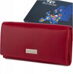 Beltimore Női bőr pénztárca RFiD bőr kártyatartó klasszikus nagy piros Beltimore (A03red)