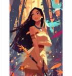  Festmény Számokkal Kerettel Disney Pocahontas festőfestmény 40x50 cm (5907649962728)
