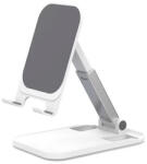 AWEI asztali tartó (univerzális, állvány, dönthető, 11 - 15cm magas, alumínium) FEHÉR (X11) (X11)