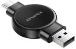 Awei asztali töltő USB+Type-C (2.5W, wireless, mágneses, Samsung Watch töltő/Apple Watch töltő) FEKETE (W26) (W26) - xpro