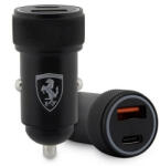 CG MOBILE FERRARI autós töltő USB+Type-C aljzat (36W, PD gyorstöltő 3.0) FEKETE (FECCMENK) (FECCMENK)