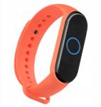 Hurtel 1Mcz egyszínű szilikon szíj Xiaomi Mi Band 5/6/7-hez, narancssárga (9111201906709)
