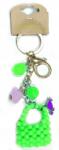  Kulcstartó Karabiner Medál Kézitáska Kulcstartó Zöld 9 CM (BRELOK TOREBKA Z KORALIKÓW ZIELONA 10)