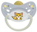 Baby Bruin Játszócumi Cica, szürke, világító karika latex cseresznye (méret: 1) 0 - 6 hó
