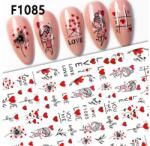  Körömmatrica - F1085 Love Valentin