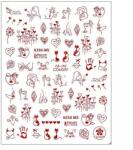  Körömmatrica - CB-196 red Love Valentin