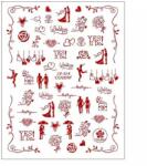  Körömmatrica - CB-204 red Love Valentin