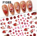  Körömmatrica - F1089 Love Valentin