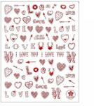  Körömmatrica - CB-203 red Love Valentin