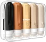 BOTC Szilikon utazó kulacs 90ml 5 db átlátszó Botc tokkal (Zestaw Silikonowych)