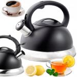 Koko Univerzális Vízforraló Koko 3000ML Rozsdamentes Síppal Indukciós Gáz Fekete (5902041305883)